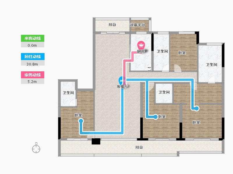 浙江省-绍兴市-金昌樾府-192.90-户型库-动静线