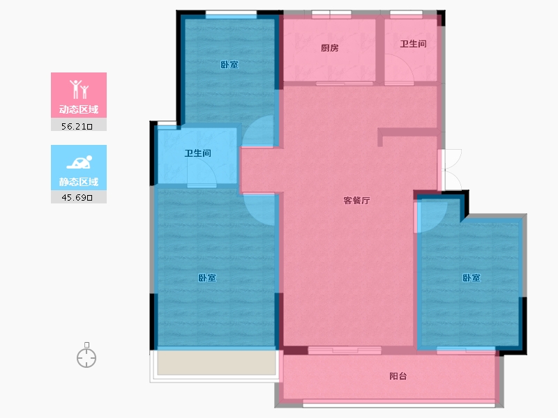 河南省-郑州市-银基国际旅游度假区-91.00-户型库-动静分区