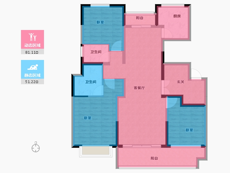 山东省-菏泽市-丽水湖梧桐苑-118.01-户型库-动静分区