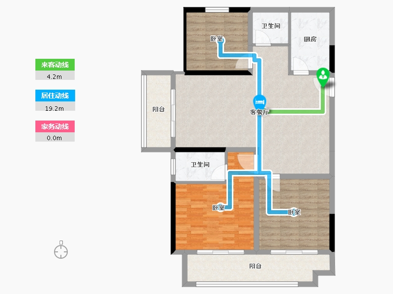 江苏省-镇江市-荣城藏龙御景·中央公馆-105.00-户型库-动静线