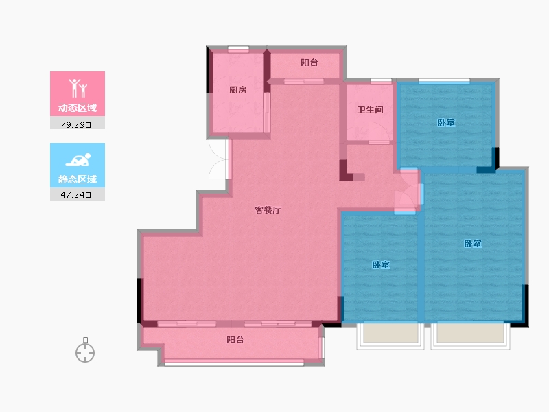 安徽省-合肥市-东方春晓小区-113.22-户型库-动静分区