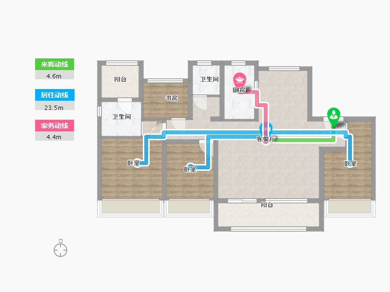 浙江省-温州市-红星温州天铂-110.00-户型库-动静线