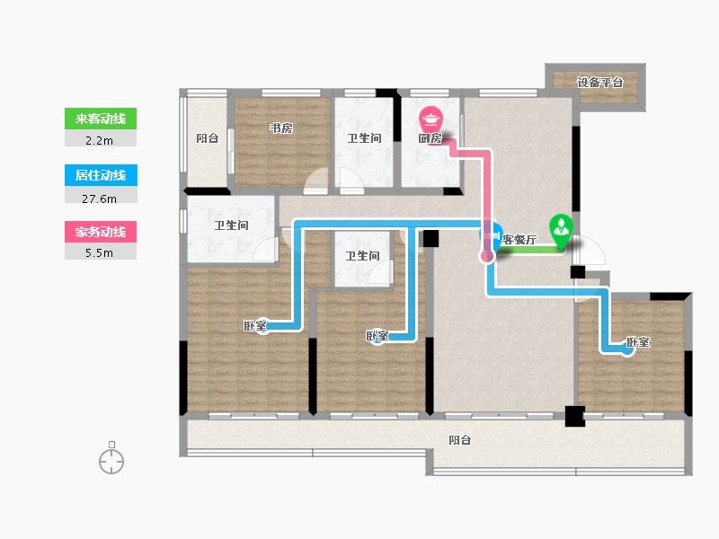 浙江省-绍兴市-金昌樾府-160.12-户型库-动静线