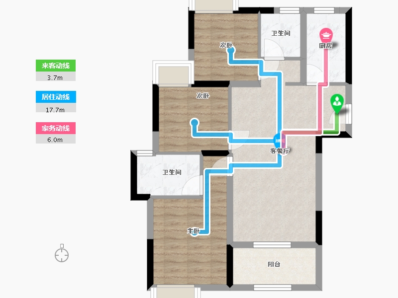 江西省-南昌市-九颂山河时代城-72.00-户型库-动静线