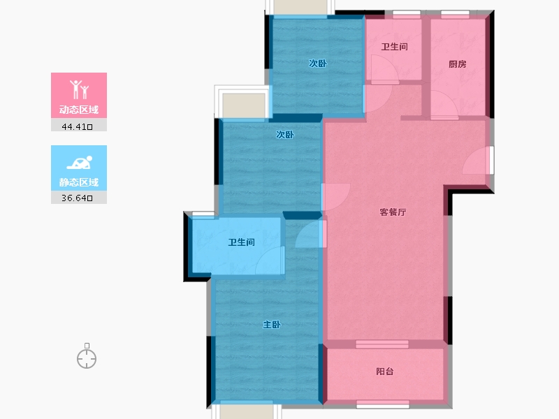 江西省-南昌市-九颂山河时代城-72.00-户型库-动静分区