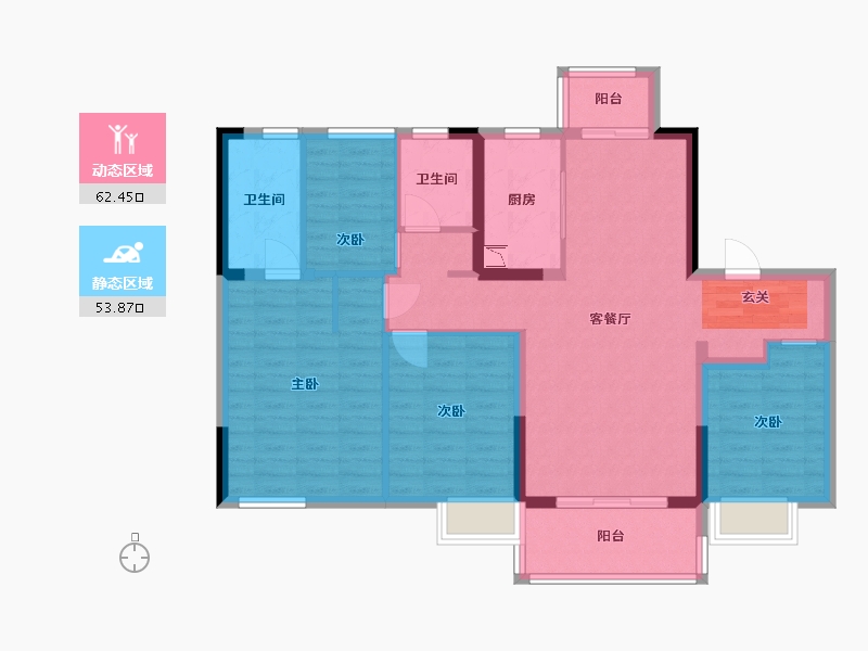 江西省-赣州市-招商·雍景湾-104.00-户型库-动静分区