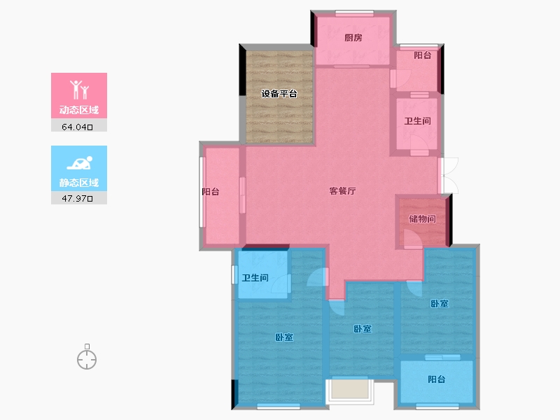 江苏省-镇江市-新湖仙林翠谷-109.00-户型库-动静分区