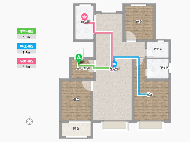 山东省-济南市-三箭瑞景苑-102.00-户型库-动静线