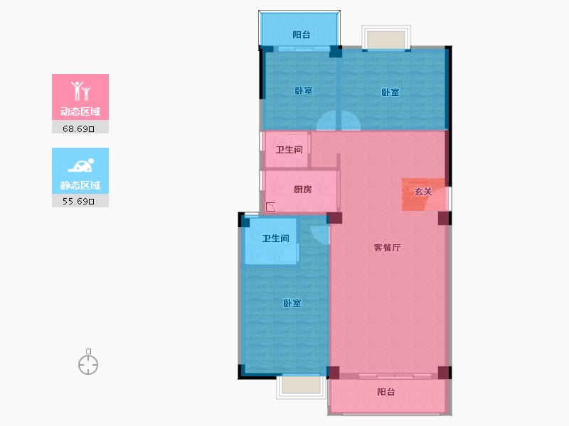 福建省-漳州市-新元御景名墅-114.26-户型库-动静分区