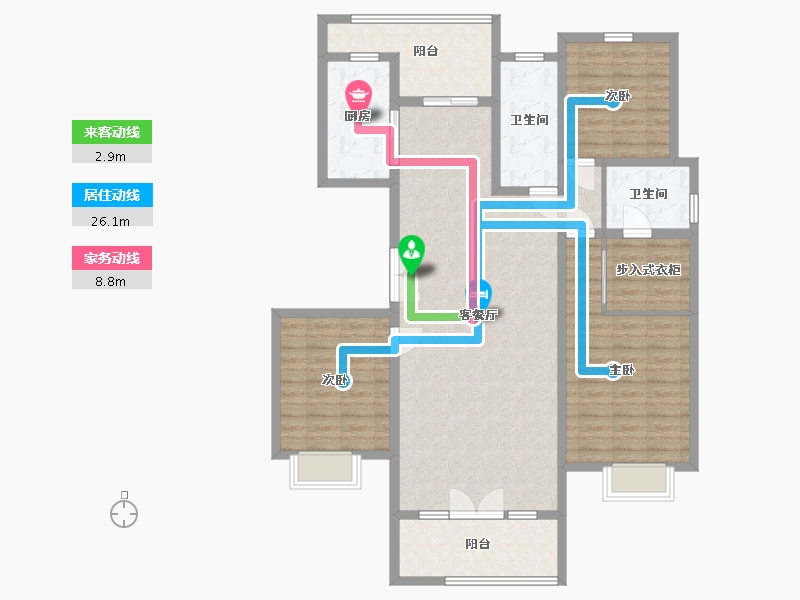 山东省-青岛市-融创都会中心 逸山-125.00-户型库-动静线