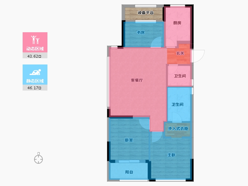 浙江省-衢州市-广和江南里-84.00-户型库-动静分区