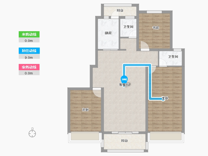 安徽省-宣城市-源光新天地-102.00-户型库-动静线