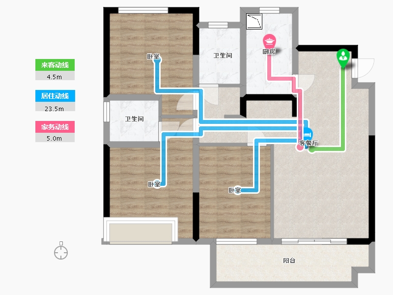 安徽省-合肥市-东方春晓小区-91.09-户型库-动静线