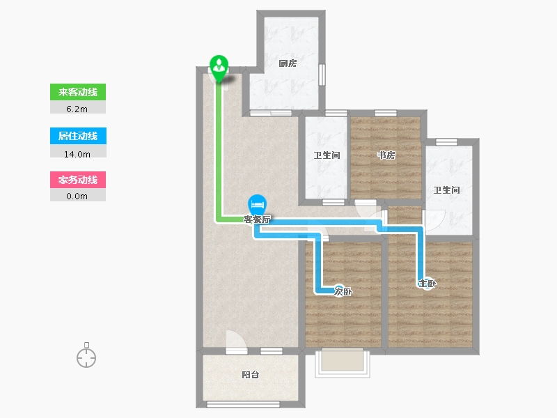 山东省-青岛市-金地金泽九里风华-94.00-户型库-动静线