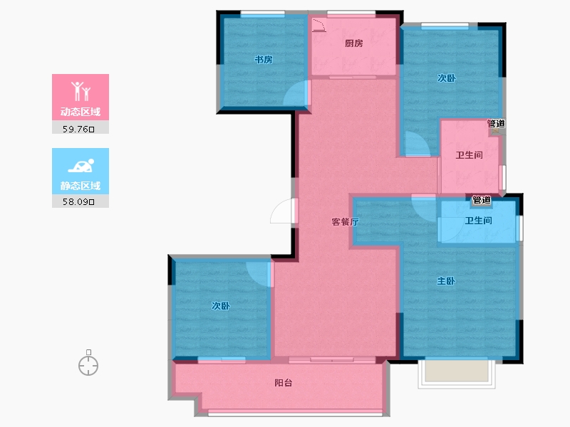 江西省-上饶市-鄱阳·十里风荷-105.00-户型库-动静分区