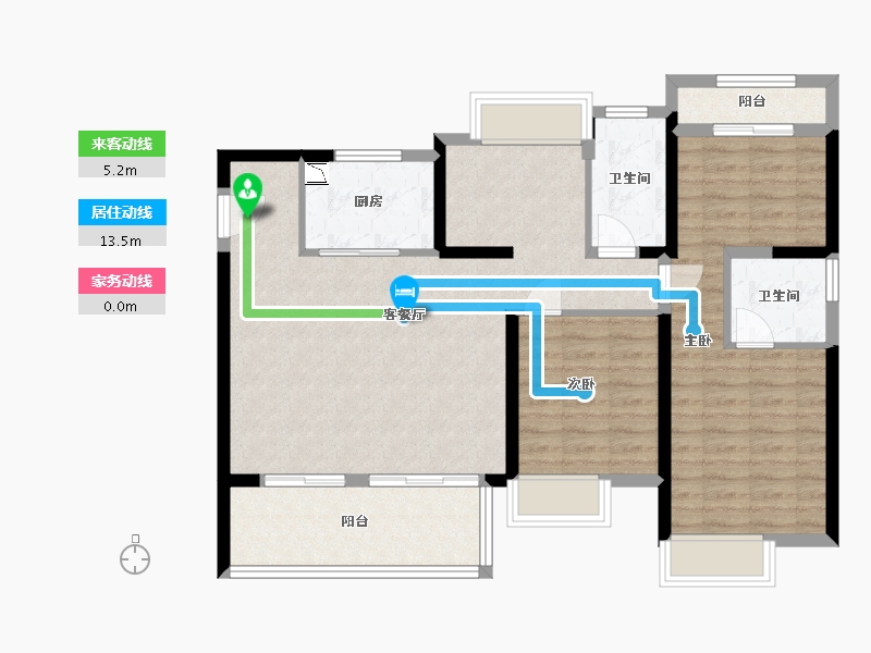 福建省-福州市-世茂福晟·钱隆府-96.00-户型库-动静线