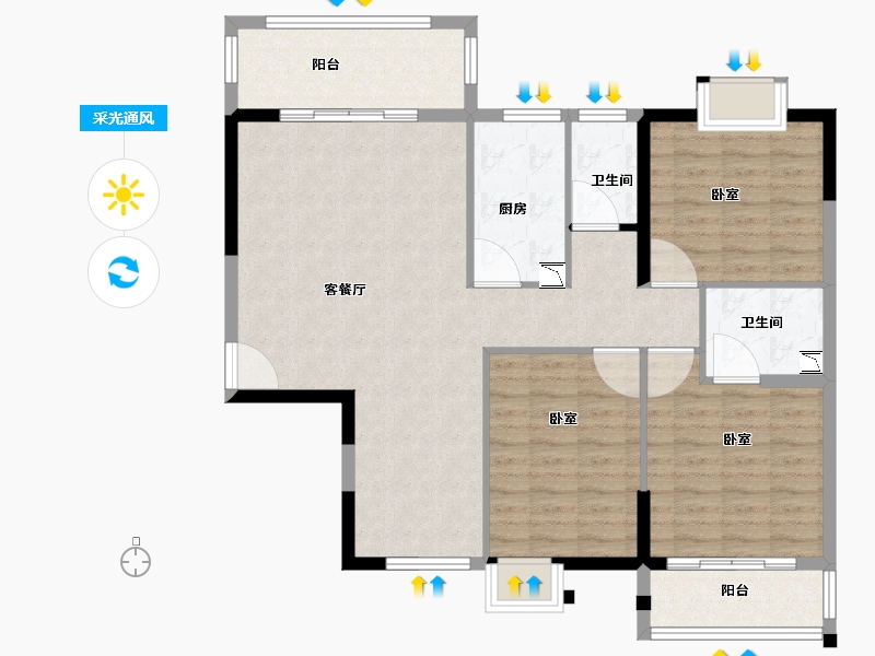 福建省-宁德市-金南门-102.01-户型库-采光通风