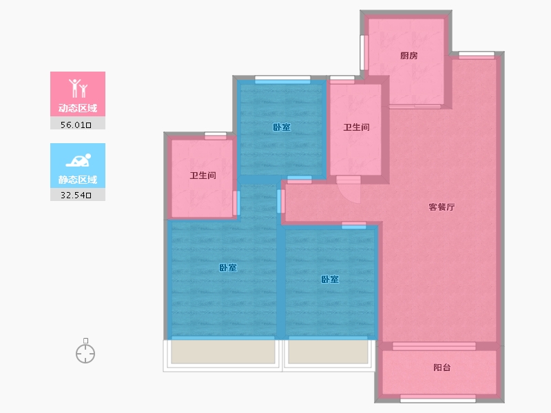 浙江省-温州市-红星温州天铂-78.00-户型库-动静分区