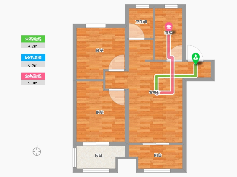 江苏省-镇江市-万科蓝山生活汇-63.00-户型库-动静线