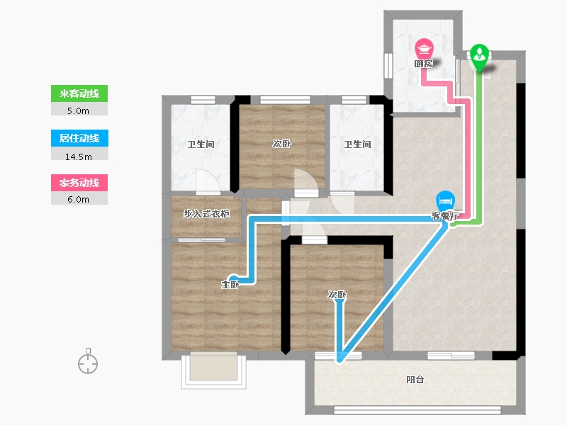 江西省-南昌市-世茂泰禾江南院子-79.00-户型库-动静线