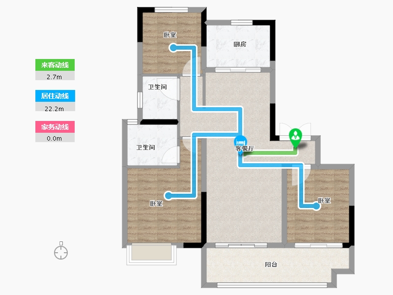 安徽省-芜湖市-徽鸿·南湖印-98.00-户型库-动静线