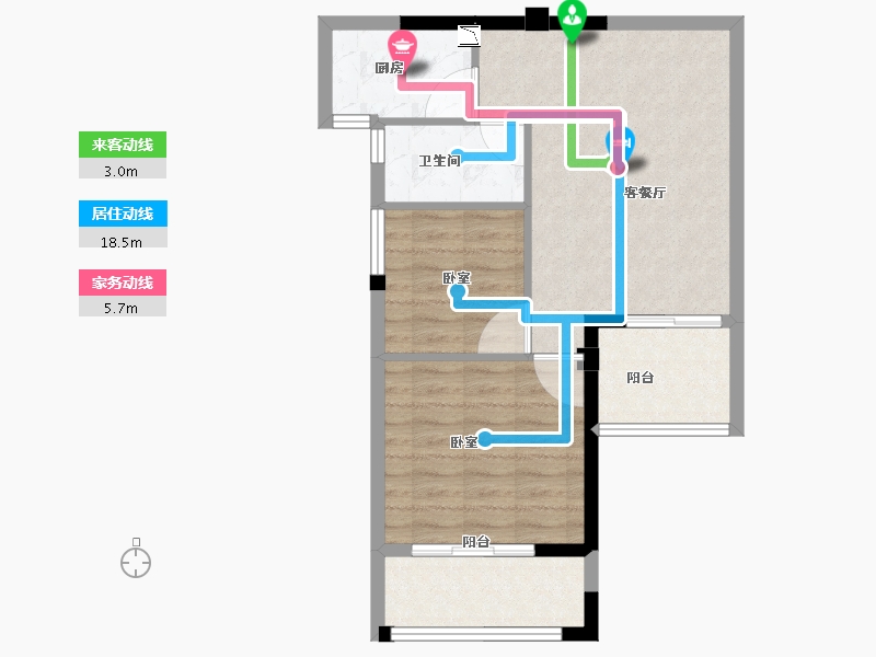 福建省-宁德市-金南门-60.00-户型库-动静线