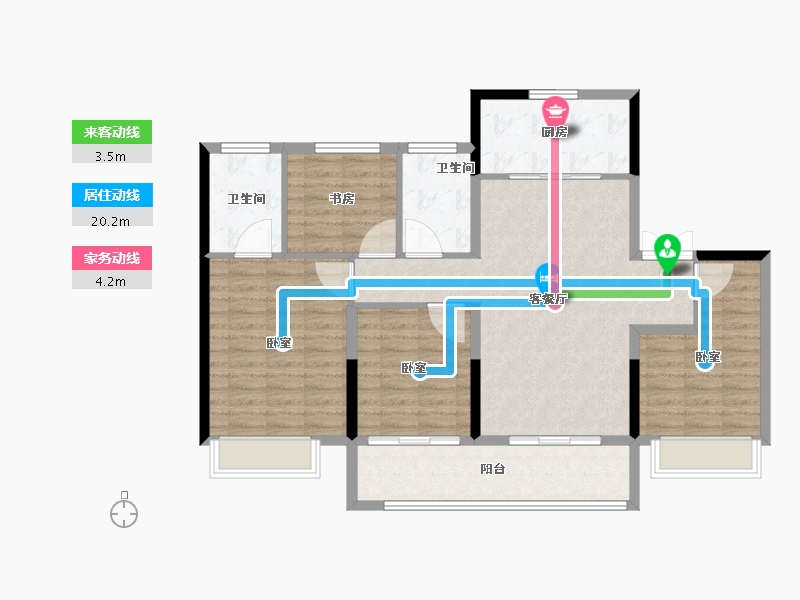 山东省-济南市-旭辉银盛泰星瀚城-104.00-户型库-动静线