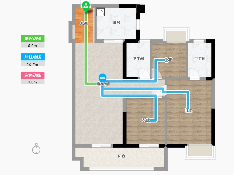 江西省-赣州市-招商·雍景湾-84.00-户型库-动静线