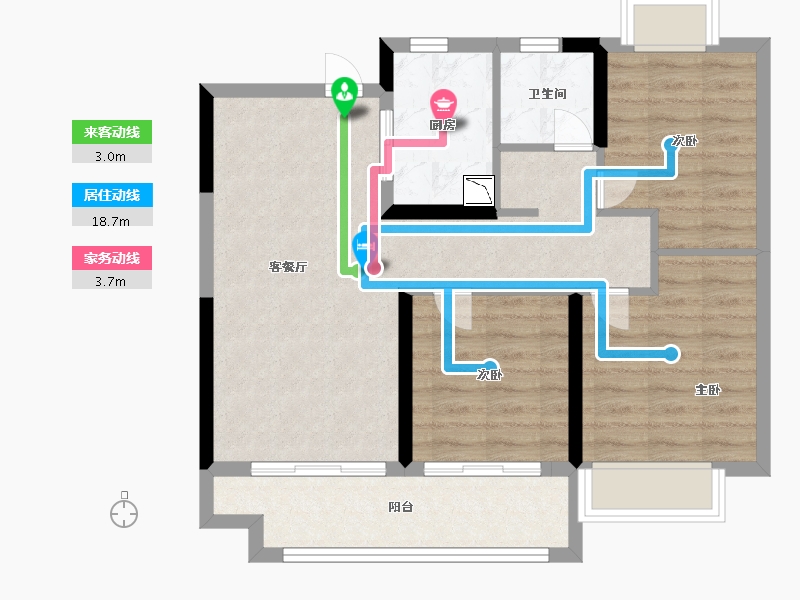 江西省-南昌市-中奥滨江one-74.00-户型库-动静线