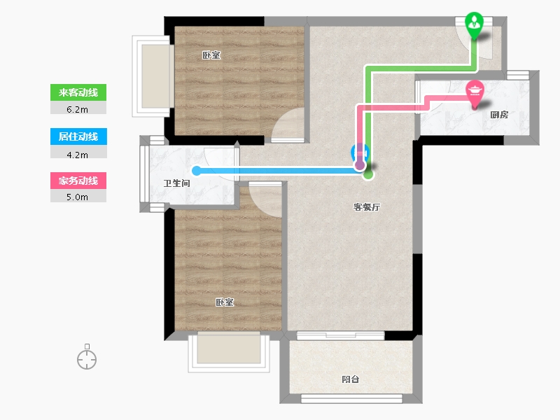 福建省-漳州市-晟港名都-61.00-户型库-动静线