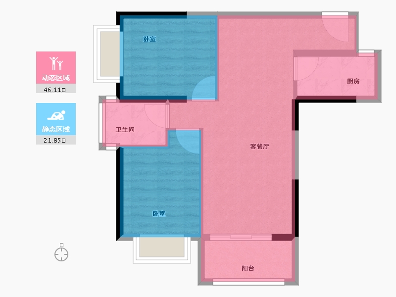 福建省-漳州市-晟港名都-61.00-户型库-动静分区