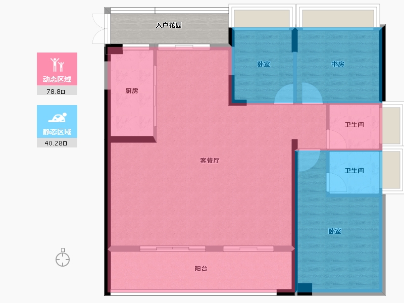 浙江省-绍兴市-杭州湾世纪城-115.43-户型库-动静分区