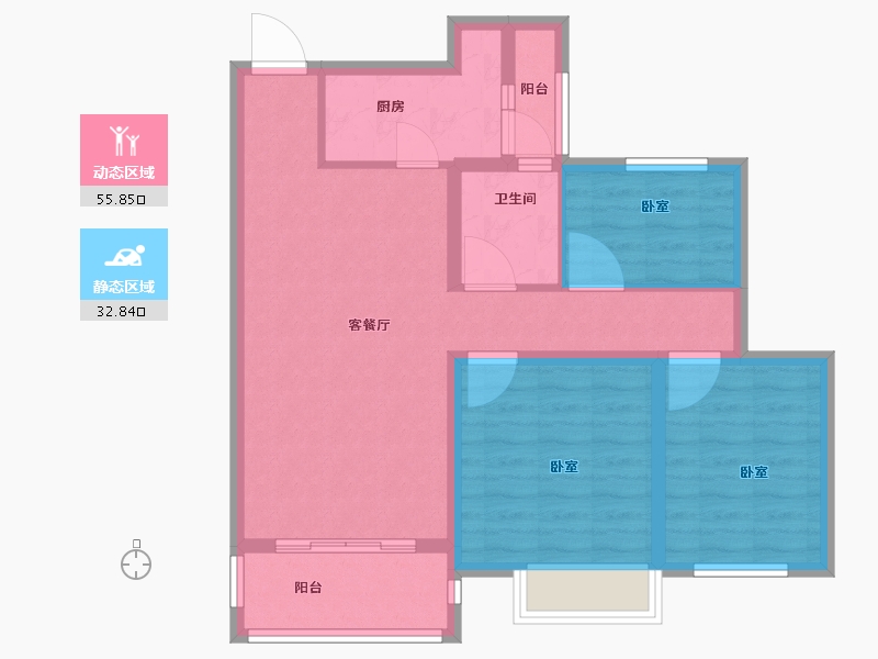 安徽省-芜湖市-信德悦城-78.71-户型库-动静分区