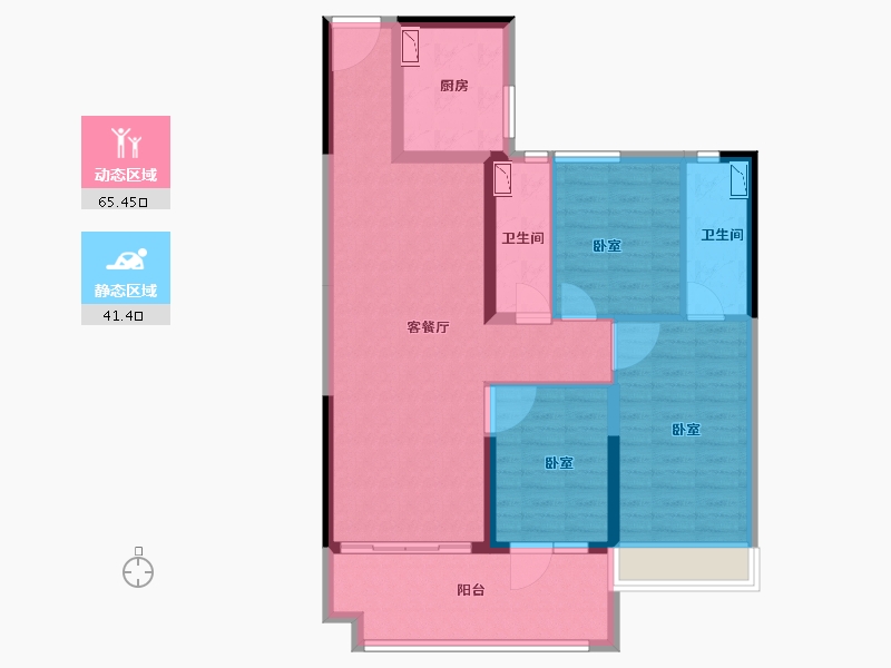 山东省-滨州市-碧桂园恒信·凤栖醴唐-95.00-户型库-动静分区