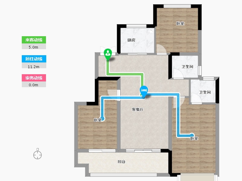 安徽省-芜湖市-荣盛江城观邸-88.00-户型库-动静线