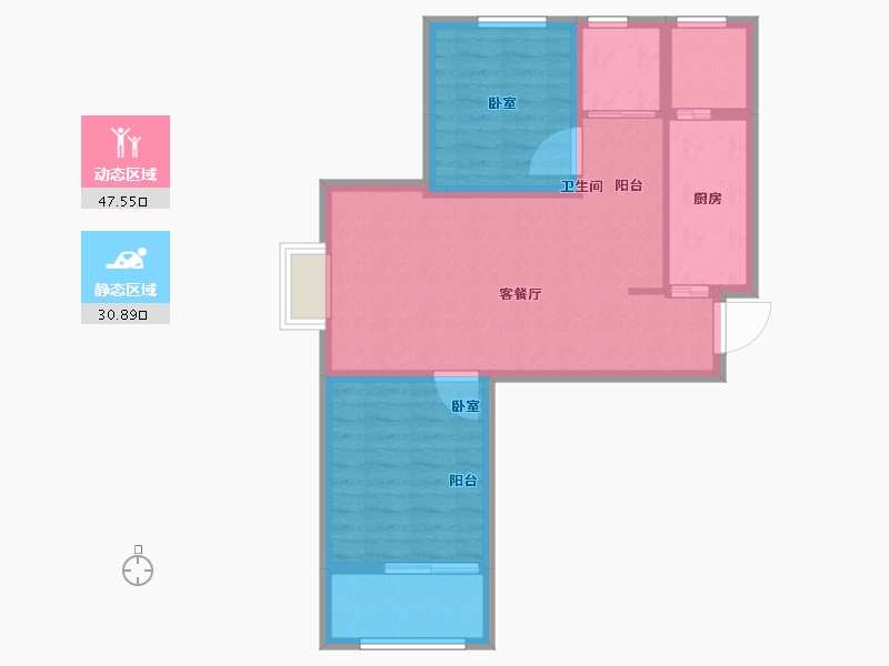 河南省-郑州市-源升金锣湾-70.00-户型库-动静分区