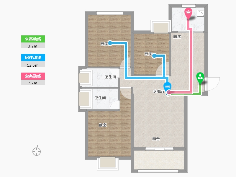 福建省-宁德市-中融中央首府-92.53-户型库-动静线