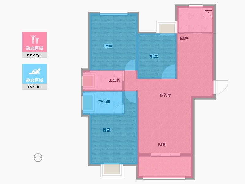 福建省-宁德市-中融中央首府-92.53-户型库-动静分区