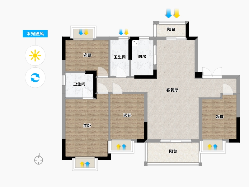 江西省-赣州市-澜山·原著-99.34-户型库-采光通风