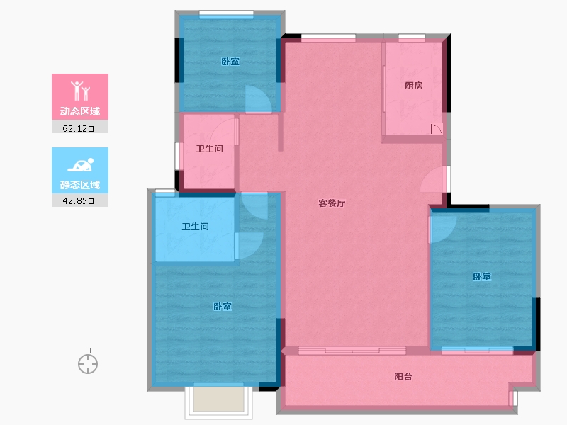 浙江省-湖州市-合生杭州湾国际新城-95.00-户型库-动静分区