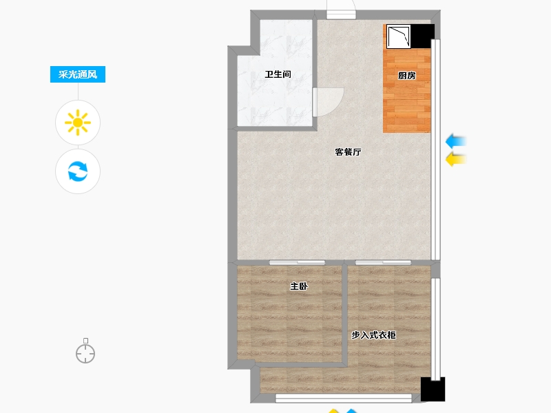 江西省-赣州市-水游城·X公域-49.44-户型库-采光通风