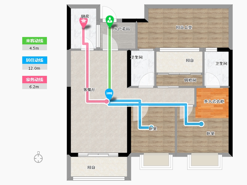 福建省-漳州市-碧湖印象-80.09-户型库-动静线