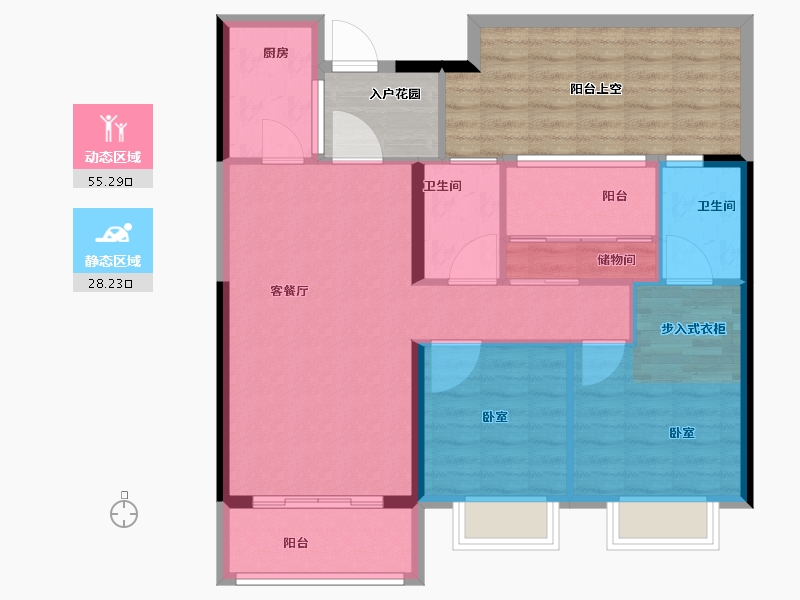 福建省-漳州市-碧湖印象-80.09-户型库-动静分区