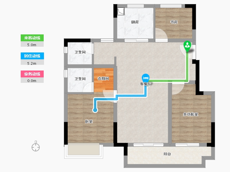 安徽省-合肥市-新滨湖孔雀城-82.00-户型库-动静线