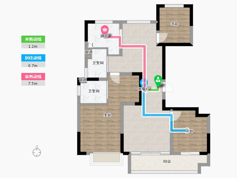 江西省-上饶市-鄱阳·十里风荷-87.90-户型库-动静线