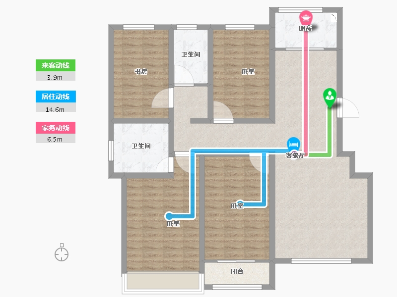 山东省-滨州市-名士花苑-120.41-户型库-动静线