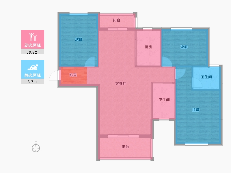 安徽省-黄山市-黄山学府苑-94.16-户型库-动静分区