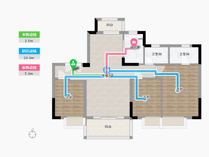 江西省-赣州市-澜山·原著-89.57-户型库-动静线