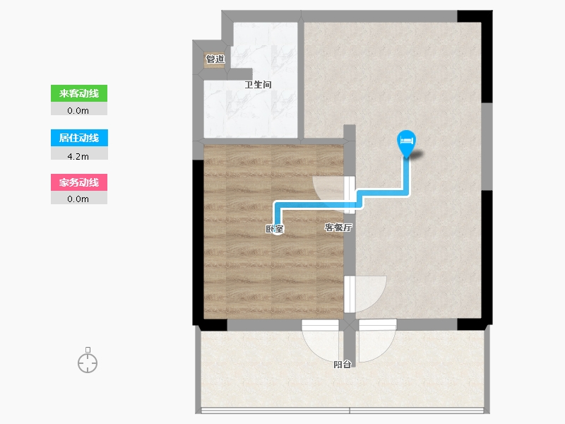 浙江省-舟山市-中国普陀自在海-46.00-户型库-动静线