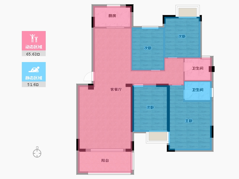 江西省-赣州市-石城状元府-105.72-户型库-动静分区